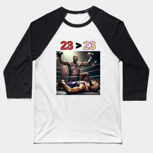 Jordan versus Lebron Baseball T-Shirt